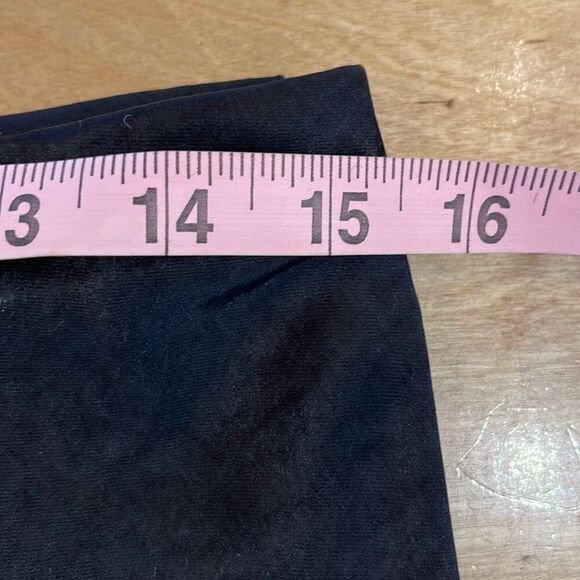 Ee:some USA Women’s Flat Front Pull On Side Slit Satin Flared Skirt Black Large - Picture 6 of 8